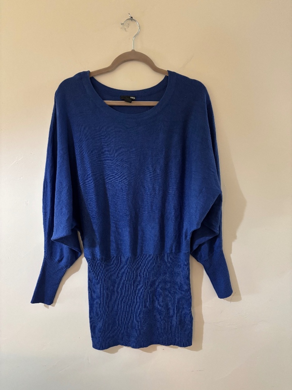 Cobalt blue dolman sleeve sweater - the it color for fall 2026